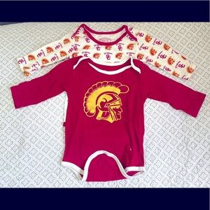 2 USC Trojans onesies